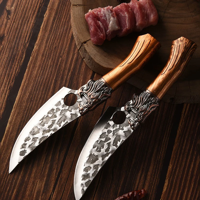 Охотничий нож из нержавеющей стали, тактический вращающийся шеф-повар, 2 вида, 6 дюймов, для мяса