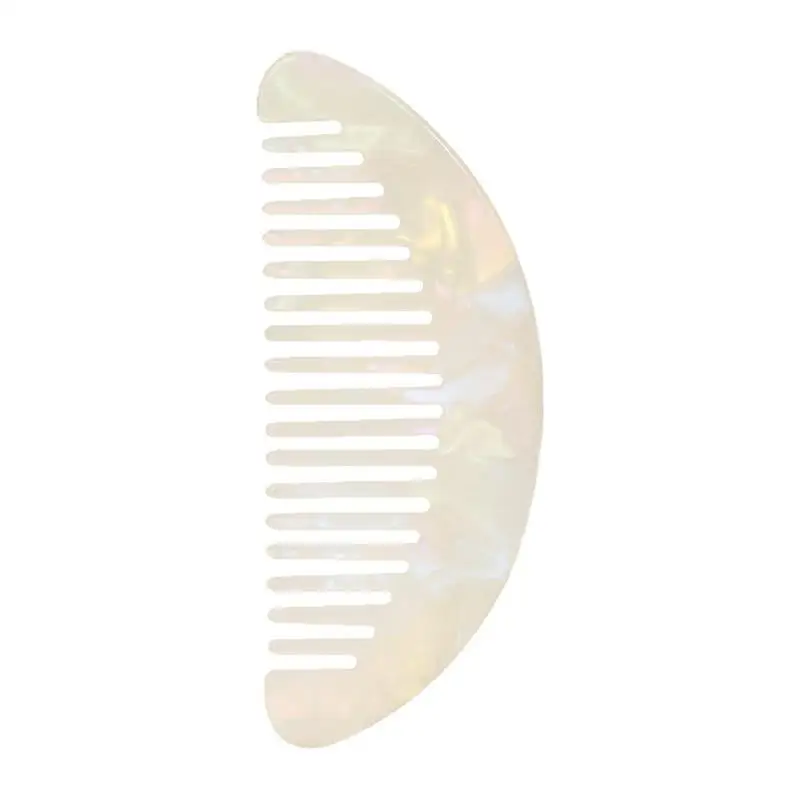 

Широкая гребень для волос с большим карманом для зубов, ацетатные антистатические гребни ручной работы с мраморным рисунком, милые гребни д...