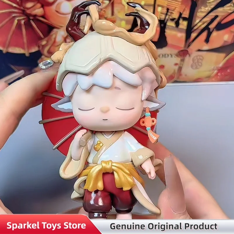 Фото Коллекционная фигурка Heyone Mimi Jiuzhou Odyssey Series Blind Box в китайском стиле, модный декор для рабочего стола, игрушка для взрослых коллекционеров №4