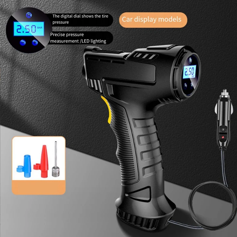 Портативный воздушный компрессор надувной насос для шин цифровой автомобиля