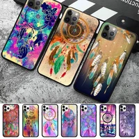 dream catcher watercolor phone case for iphone 11 12 13 mini pro max 8 7 6 6s plus x 5 se 2020 xr xs funda case