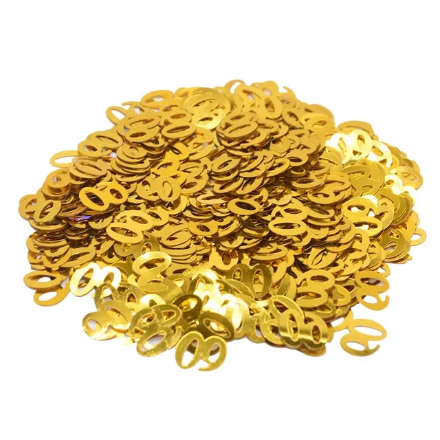 

Gold Sequins Number 18 30 40 50 60 Anniversary Decor Acrylic Confetti Table Scatters for Adult Birthday Party Decoration