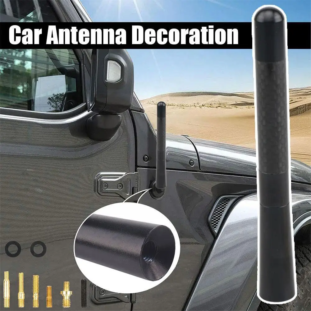 Universal Car Modification Antenna Radio Carbon Fiber Antenna Auto Accessories Exterior for Chevy Silverado Ram F150 F250 G4A6