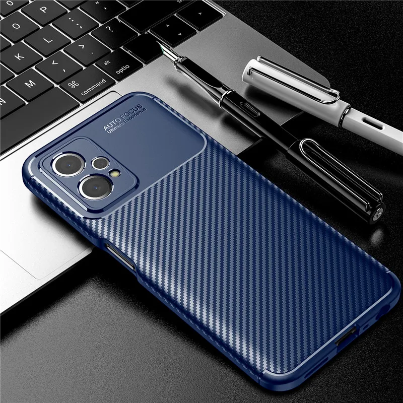 For OnePlus Nord CE 2 Lite 5G Case OnePlus 10R Nord CE 2 Lite Cover Shockproof Carbon Fiber Soft Silicone Bumper Nord CE 2 Lite