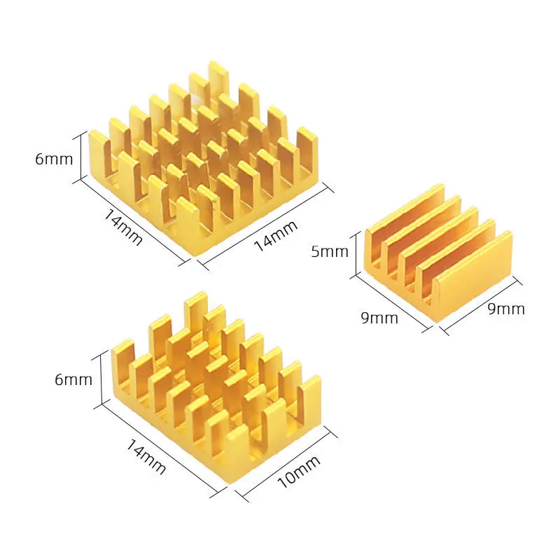 

3pcs Aluminum Heat Sink Set For Raspberry Pi 4 Model B