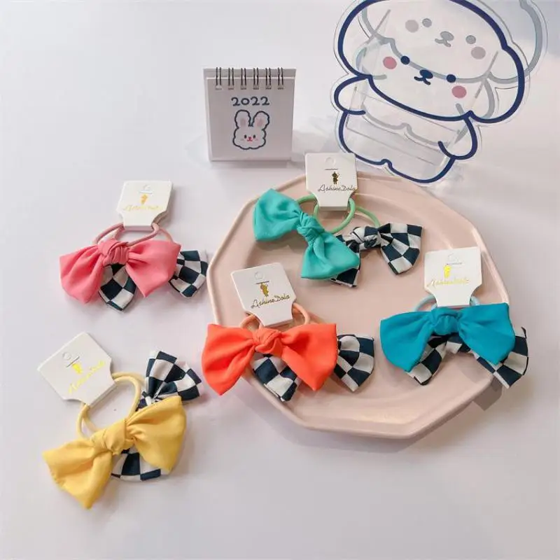 

2 Piece/set Elastic Hair Bands For Girls Hair Accessories Children Hair Ties Ponytails Hair Wear Baby Rubber Bands Hair Wear