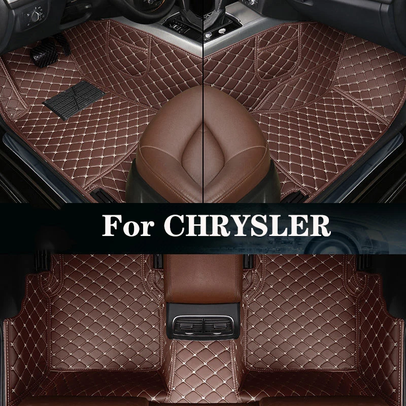

New Side Storage Bag With Customized Leather Car Floor Mat For CHRYSLER Fifth Avenue Rolls-Royce Ghost Aspen(5seat) Auto Parts