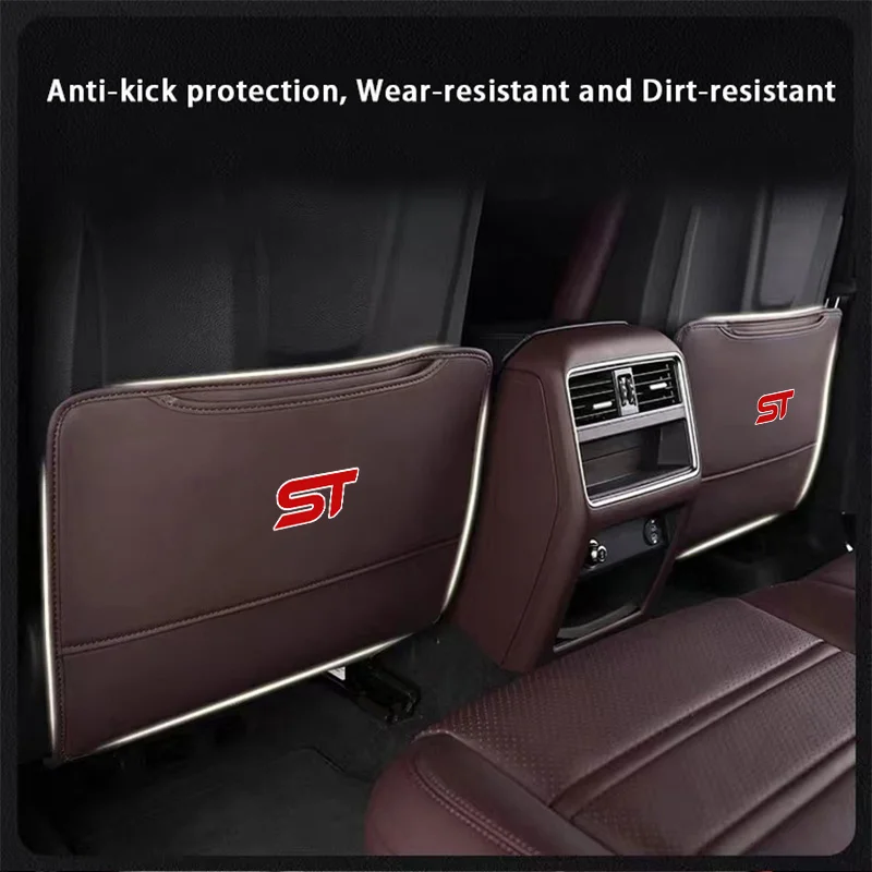 

1pcs Car Seat Back Anti Kick Pad Scratch Mat For Ford ST Racing RS S Mustang Kuga Fiesta Fusion Mondeo Edge Focu