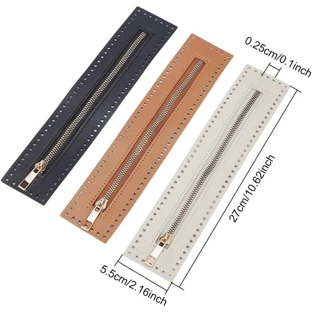 Искусственная кожа Molnia для шитья металлическая разделительная длиной 27 см сумок