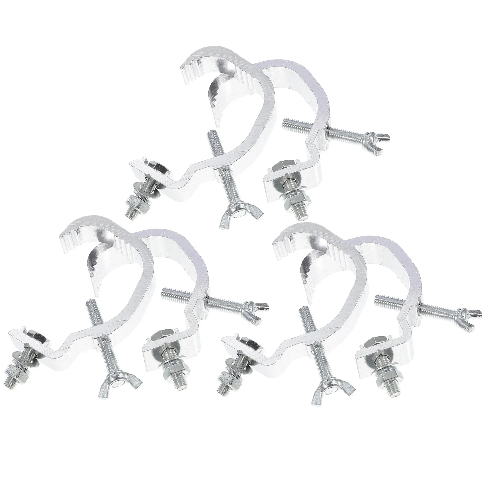 

6 Pcs Tubing Truss Dj Lights Clamps Heavy Duty Light Stands Metal Hooks Stand Stage Aluminum Alloy Clips