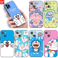 anime doraemon silicone phone case for apple iphone 11 12 13 mini pro 7 8 xr x xs max 6 6s plus 5 5s se 2020 black cover case