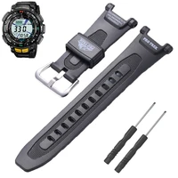rubber strap suitable for casio protrek prg 240 prg 40 pathfinder series mens sport waterproof watch band accessories
