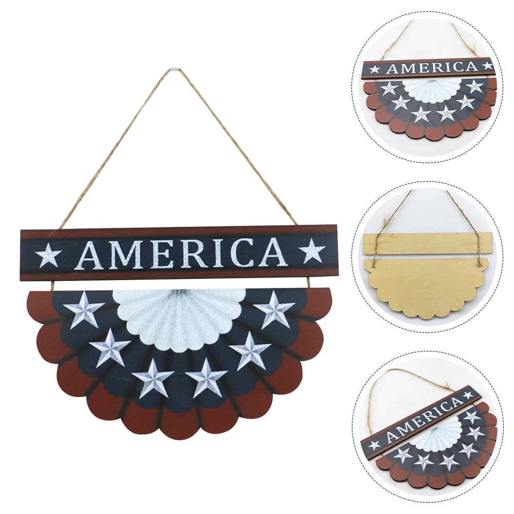 

Sign Day Door July 4Th Independence Wood Patriotic Of American Decor Flag Wooden Decoration Hanging Front Memorial Plaque Usa