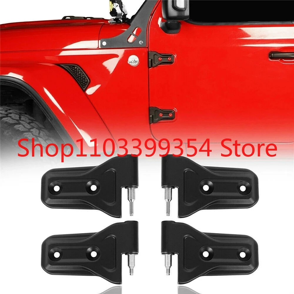 4 шт. боковая дверная петля с алюминиевым покрытием для Jeep Wrangler JK JL JT 2007+ комплект