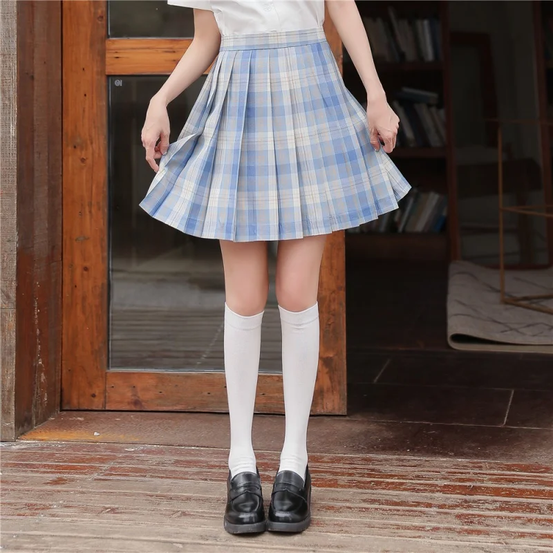 Thin Cotton Solid Color JK Calf Socks Summer New Calf Socks Sub below the Knee Knee Length Socks Bunching Socks Thigh High Socks