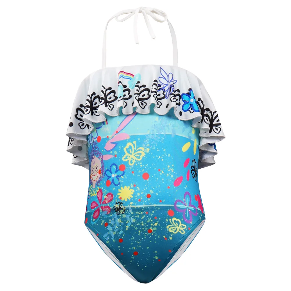 

Kids Children Mirabel Swimsuit Cosplay Costume Jumpsuit Swimwear Outfits Halloween Carnival Suit