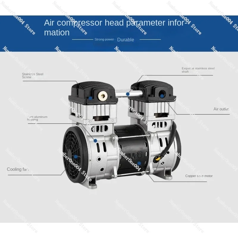 550 Вт/600 Вт/800 Вт Тихая воздушная Компрессорная головка тихий воздушный насос
