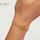 Браслеты ROMAD с разноцветными бусинами из циркония для женщин и девушек, подарок на вечерние ринку, изящные свадебные украшения, подвески, браслеты с Шармами