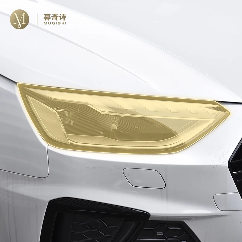 wycinane MUQSHI zewnętrzne reflektory samochodowe PPF przezroczysta folia ochronna TPU odporna na zarysowania do Audi A4 B9 2020-2024