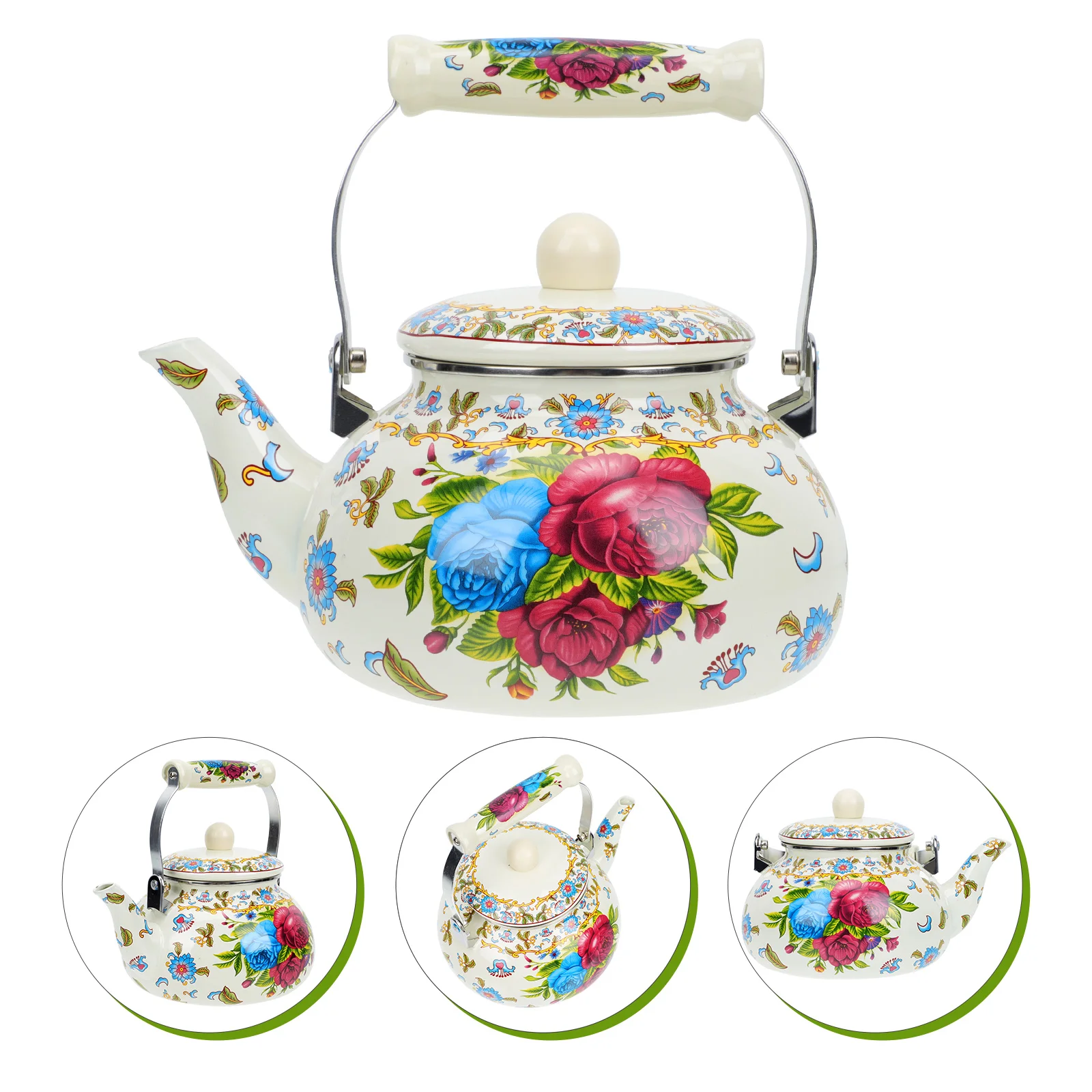

Эмалированный чайник, прочный чайник для кипячения воды, практичный чайник для чая, чайник для чая