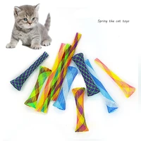 colorful springs cat pet toy coil spiral springs kitten cat toys wide durable heavy gauge cat spring toy cat toys interactive