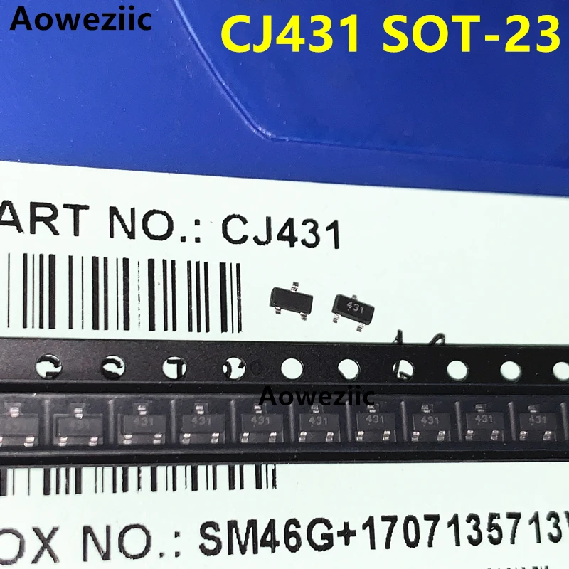 CJ431 SMD SOT-23 трафаретная печать 0.5% точность TL431 контрольный чип источника питания