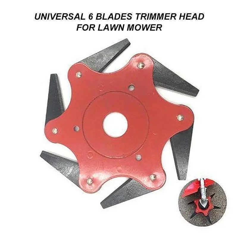 

6 Teeth Brush Cutter Blade Trimmer Head 360°Metal Blades For Lawns Garden Grass Clearing Bushes Eliminating Weeds Lawn Mower