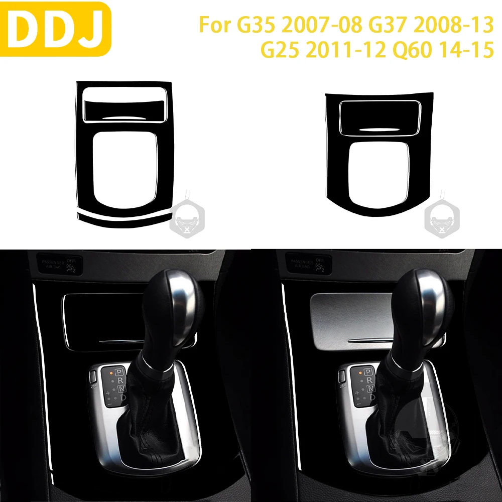 

Аксессуары для Infiniti G35 G37 G25 Q60, блестящие черные пластиковые наклейки для модификации отделки автомобиля