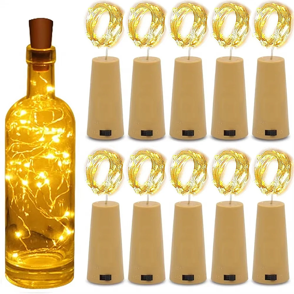 

Светодиодные гирлянды для бутылок вина, набор из 10 штук