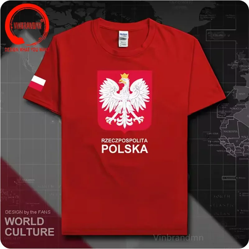 Poland Mens T Shirts Man Polish Pole Jerseys Hip Hop Nation Cotton T-shirt Fitness Clothing Tops Tee Country POLSKA POLAK TShirt