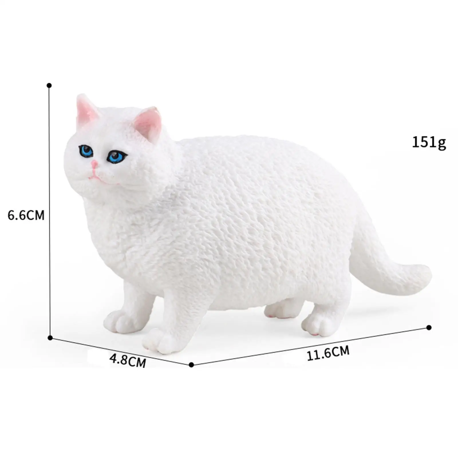 Реалистичная фигурка кошки модель игрушки тонкая работа украшение стола