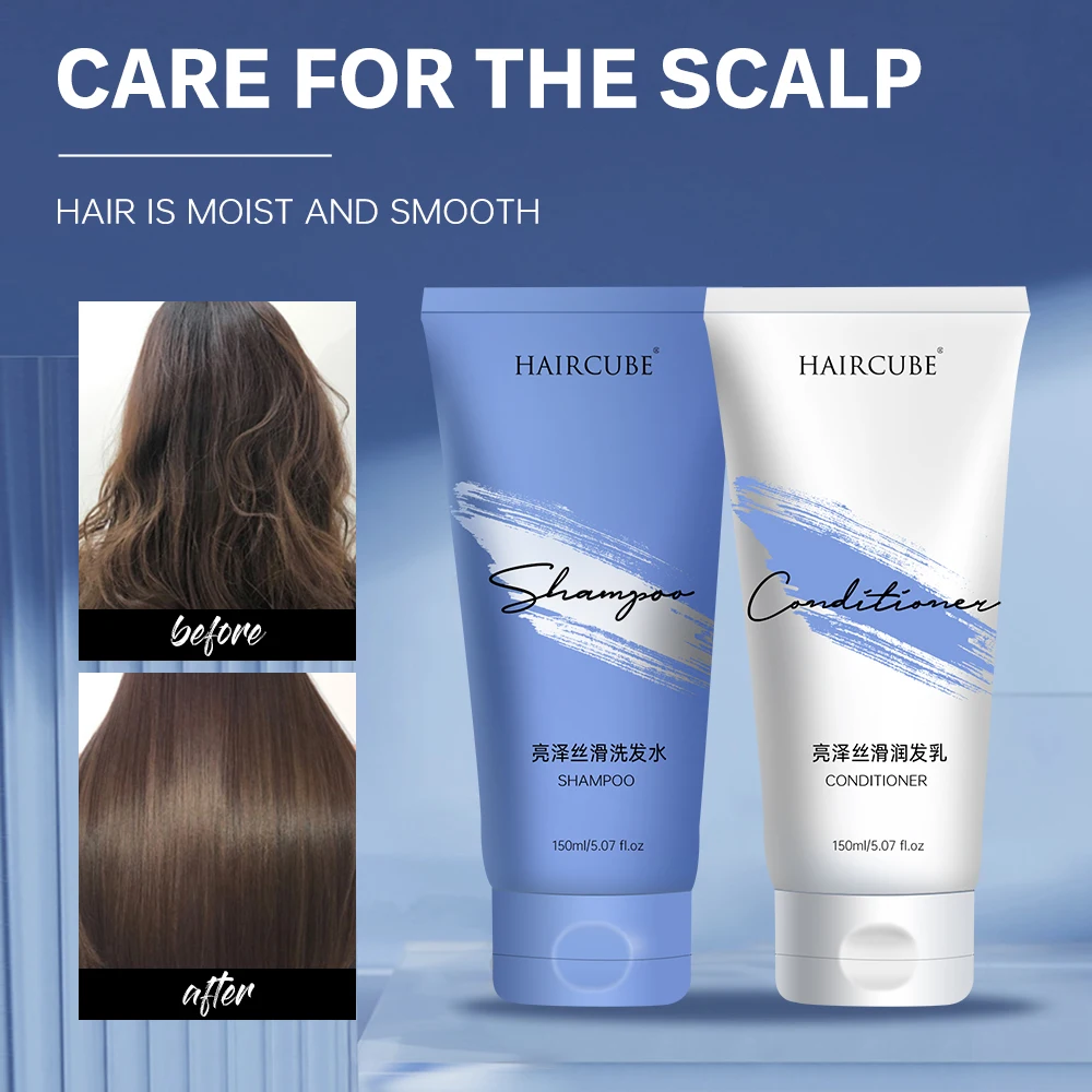 

HAIRCUBE Anti Hair Loss Shampoo Nourishing Scalp Repair Damaged Dry Hair Shampoo Conditioner Set Fast Hair Growth Products 300ML