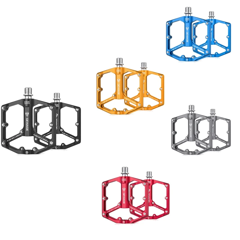 

GEWAGE 3 Bearings Bicycle Pedals Ultralight Anti-Slip CNC BMX MTB Road Bike Pedal Cycling Sealed Bearing Bike Pedals