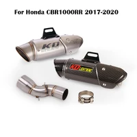 for honda cbr1000rr 2017 2020 motorcycle exhaust system 51mm slip on muffler tail pipe middle connect link tube stainless steel
