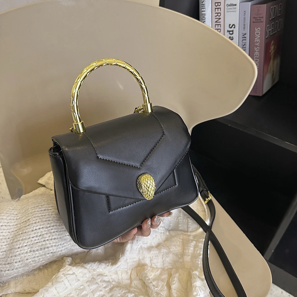 

Top-handle Hand Bag For Women 2023 New Fashion Single Shoulder Messenger Bags Luxury Brand Designer Purses Snake Head Buckle Gg