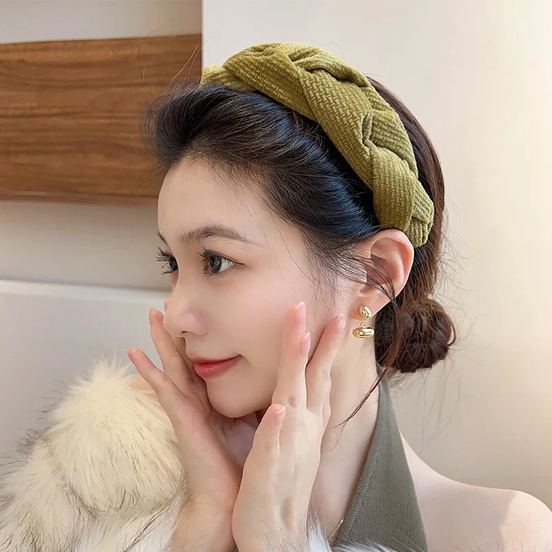 

Summer Non-slip Headbands Fashion Women Twist Hairbands Adjustable Head Band Bezel Headwear Girls Braid Hair Accessories