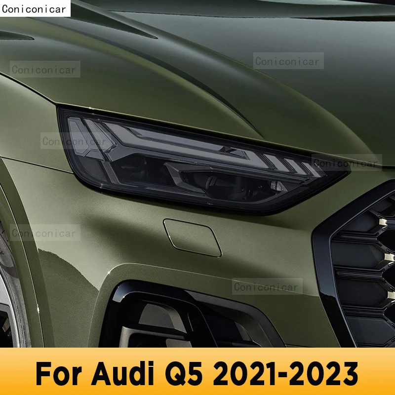 

For Audi Q5 2021-2023 TPU Car Exterior Headlights Anti-Scratch Protective Film Cover Headlamps Repair Accessories Sticker