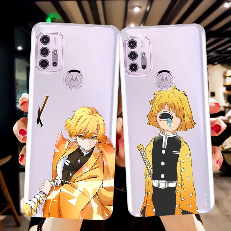 

Demon Slayer Clear Phone Case for Motorola Moto E6 Plus G9 Play E7 G7 Plus Power G 5G G30 G60S E40 E20 Soft TPU Silicone Cover
