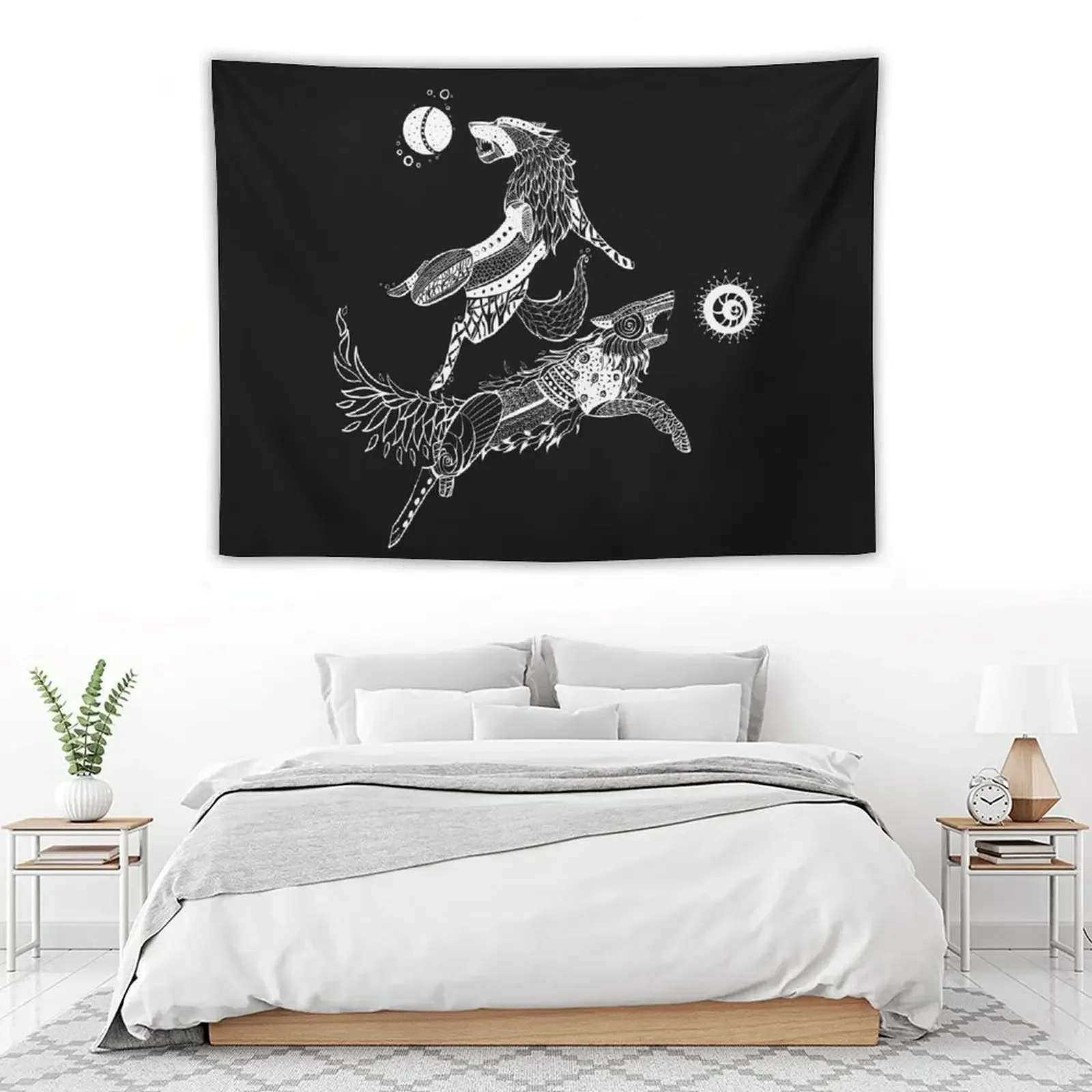 Hati and Sk?ll настенные украшения эстетический комнатный Декор