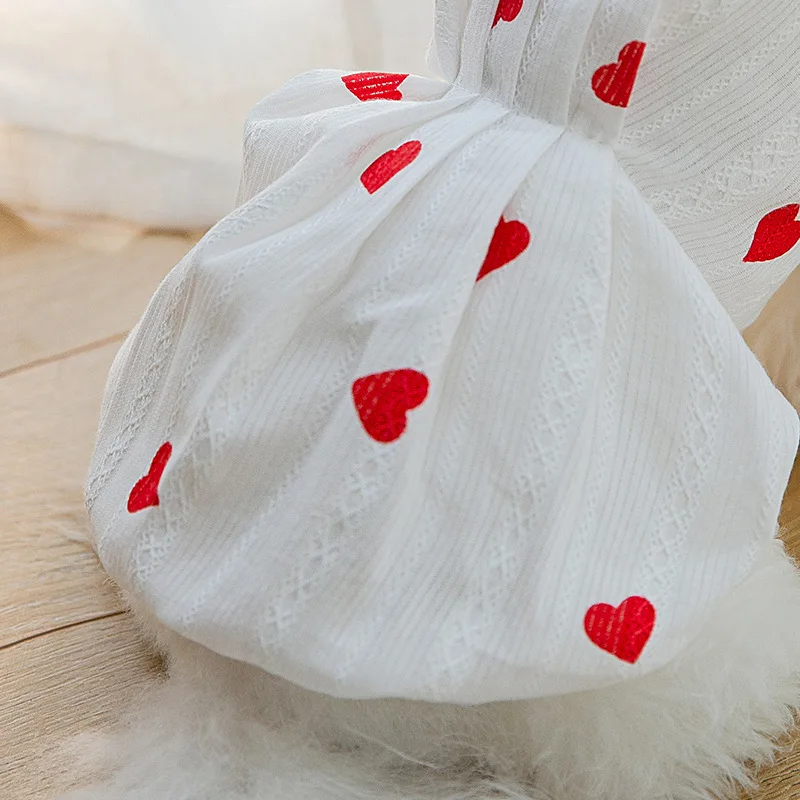 Летняя одежда для домашних питомцев воротник-хомут собак кружевное платье с