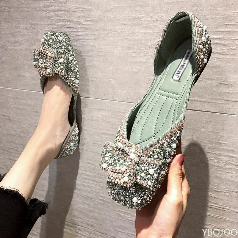 

Spring Summer New Fashion Buckle Slip-on Flat Peas Shoes Comfortable Designers Shoes Women's Shoes on Offer Free Shipping