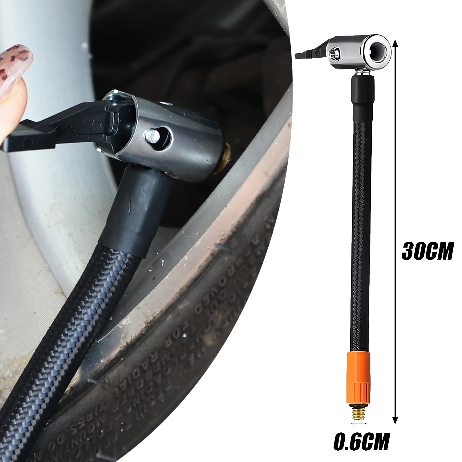 

Шланг для накачивания автомобильных шин, удлинительная трубка воздушного насоса, медная резьба M6, адаптер, насадка для мотоцикла, велосипеда, портативный насос, аксессуар для труб