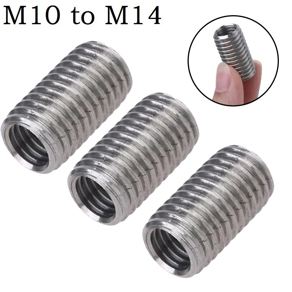 3 Pcs M10 To M14 Thread Adapter Drill Bit Interface Converter For Electric Polisher Drill Cutter Angle Grinder Power Tool Parts enlarge