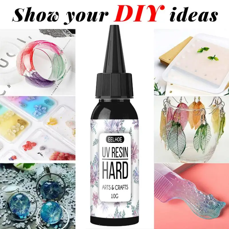 

Hard UV Resin Glue Crystal Clear Hard Resin Mold Glue UV Curing Resin Sunlight Activated Resin Jewelry Making DIY Crafts Making