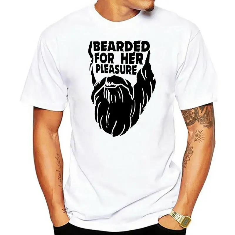 

2022 Summer New Fashion Slim O Neck Tee Shirt Short Sleeve BEARDED FOR HER PLEASURE MENS GROOMING BEARD T shirt printing