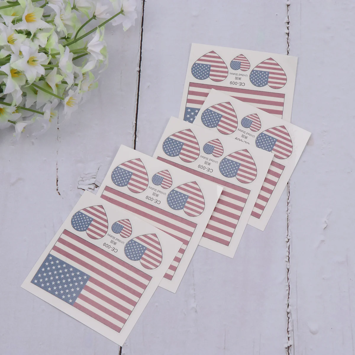 

10 Pcs Tattoo Sticker Flag Pattern Design Disposable Waterproof Body Face Sticker For Boys Anime stickers