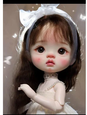 In stock 1/6 qianqian yuanbao BJD Doll Big Head Doll Resin Material No Makeup DIY Doll Accessories Child Doll Toys Girl Gift