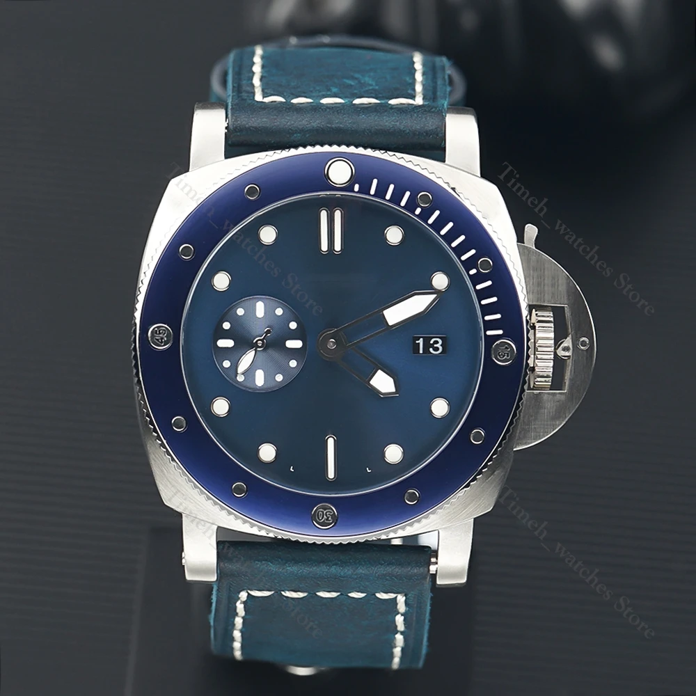 

2022 Brand New Mens ELAB-ID 47mm Grey Sandwich Dial Recycled Rubber Strap Automatic Watch PET Nylon Strap Watch