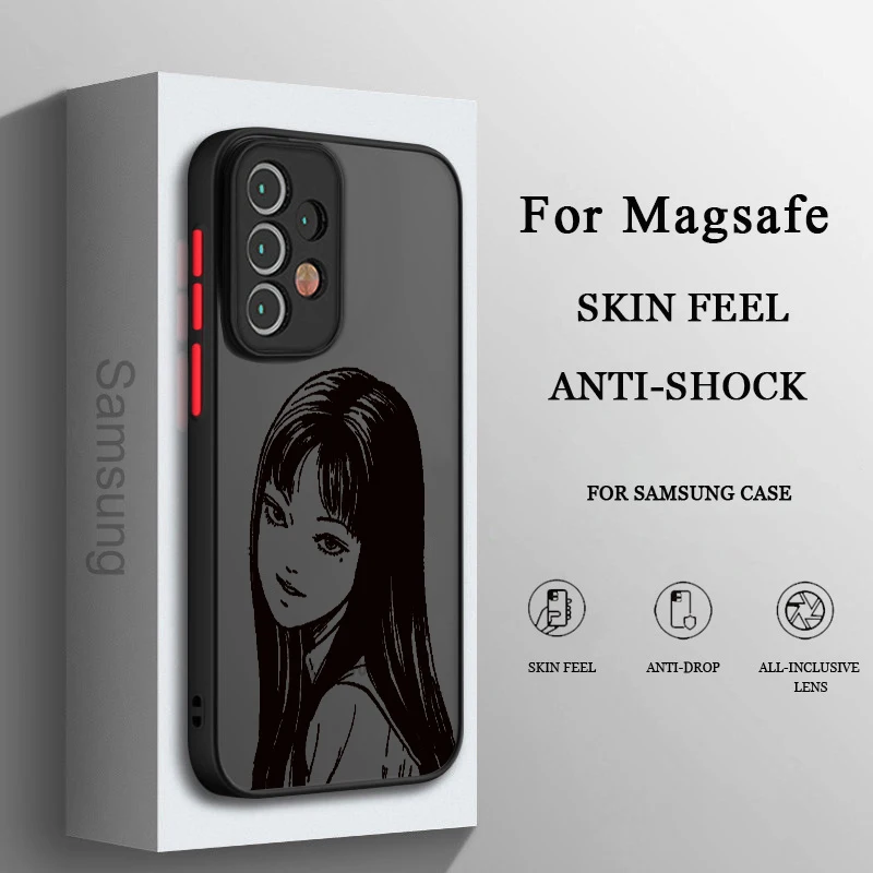 

Junji Ito Tomie Kawakami Phone Case For Samsung A71 A70 A50 A52 A51 A42 A32 A22 A21S A12 A33 A53 Frosted Translucent