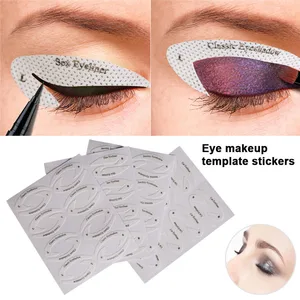 4 Sheets Eye Makeup Stencils Eyeliner Template Shaping Tools Eyebrows Eye Shadow Makeup Template Too